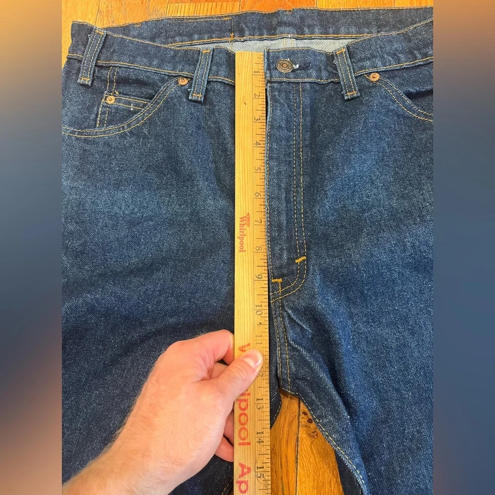 Vintage Levi's 505 Orange Tab Jeans 38x32 Dark Wash USA Made 10-5 Oct 1985 80s